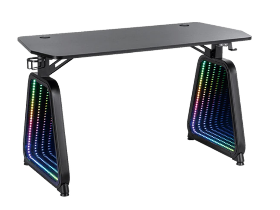 Buy Twisted Minds RGB Infinity Gaming Desk – 120×60cm | Glass Legs in Qatar Buy Twisted Minds RGB Infinity Gaming Desk – 120×60cm | Glass Legs in Qatar